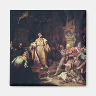 Aimant Tsar Ivan III déchirant le contrat de Khan tatar