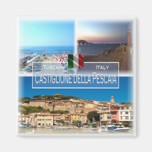 Aimant TSC027 CASTIGLIONE DELLA PESCAIA, Mosaïque, Frigo