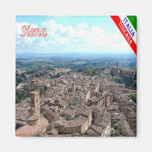 Aimant TSC044 SIENA Vue aérienne, Toscane, Réfrigérateur