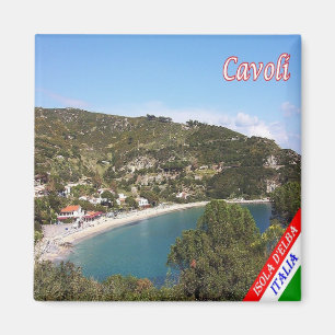Aimant TSC083 CAVOLI, île ELBA, Toscane, réfrigérateur