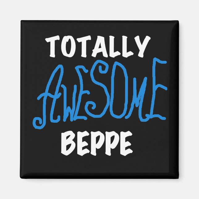 Aimant Tshirts et cadeaux de Beppe totalement géniaux (Devant)