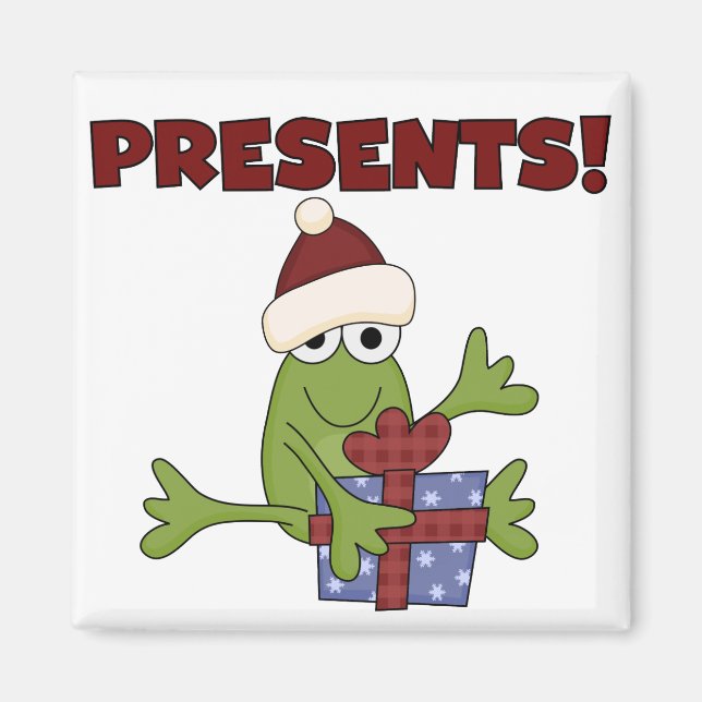 Aimant Tshirts et cadeaux père Noël Frog (Devant)