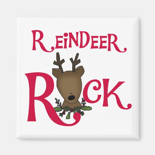 Aimant Tshirts et cadeaux Reindeer Rock (Devant)