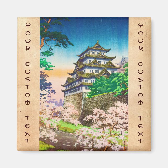 Aimant Tsuchiya Koitsu Nagoya Château shin hanga paysage (Devant)