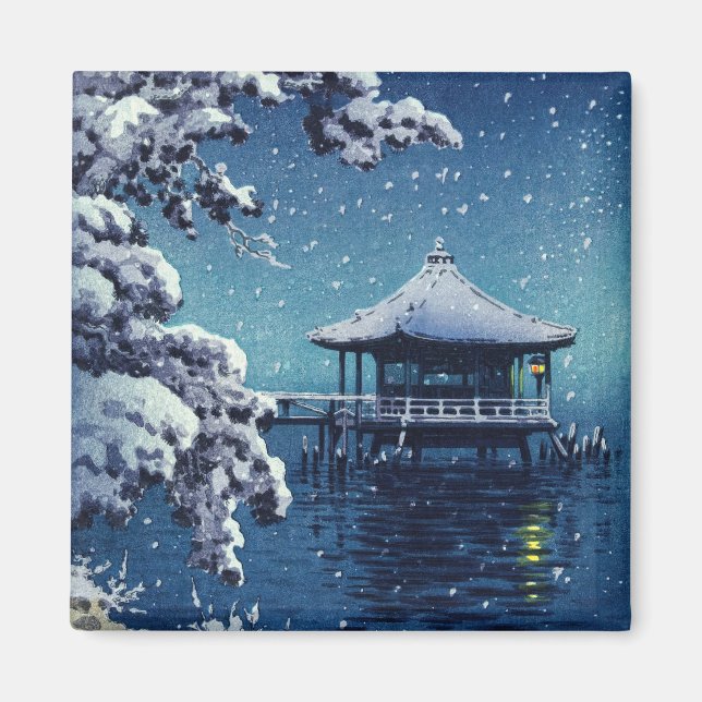 Aimant Tsuchiya Koitsu - Neige sur l'Ukimido à Katada (Devant)