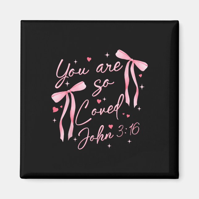 Aimant Tu es aimé Boho Saint Valentin Coquette Arc Jésus  (Devant)