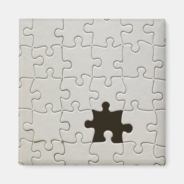 Aimant Tu Me Complètes Romantique Noir et Blanc Puzzle (Devant)