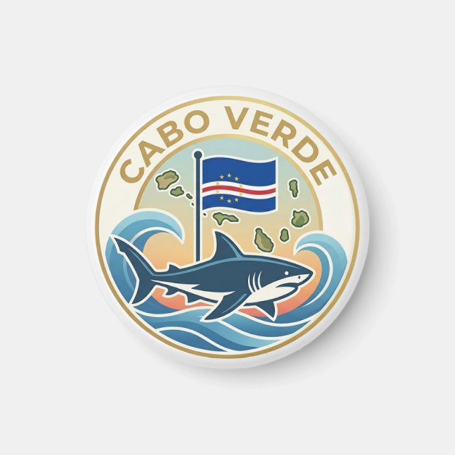 Aimant Tubarões Azuis - Cabo Verde (Devant)