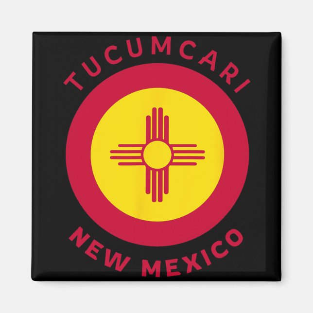 Aimant Tucari New Mexico Nm Flag Zia Souvenir  (Devant)