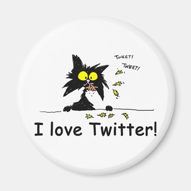 Aimant Tuff Kitty adore Twitter (Devant)