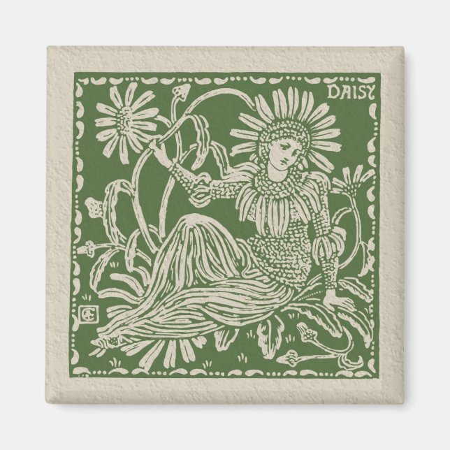 Aimant Tuile Walter Crane Daisy (Devant)