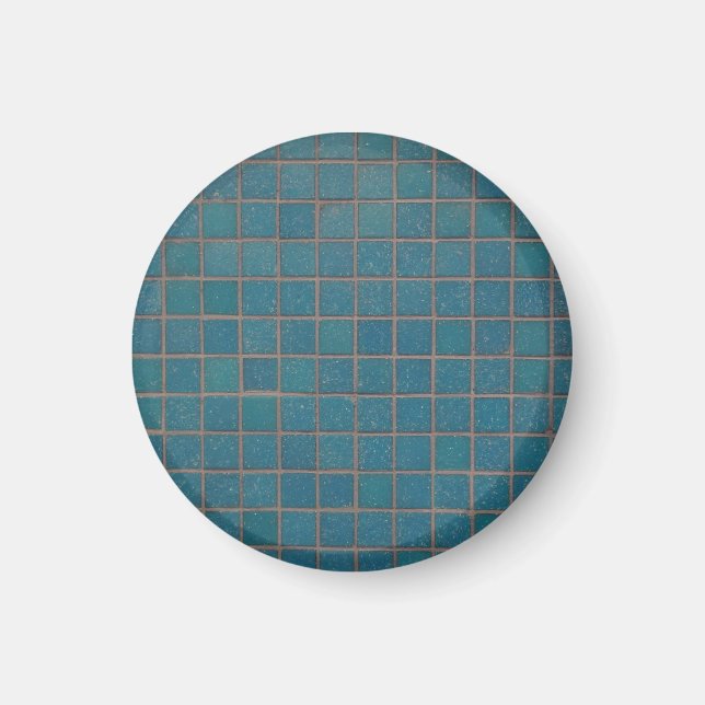 Aimant tuiles mouchetées bleues (Devant)