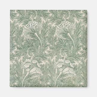Aimant Tulipe par William Morris, Art floral vintage