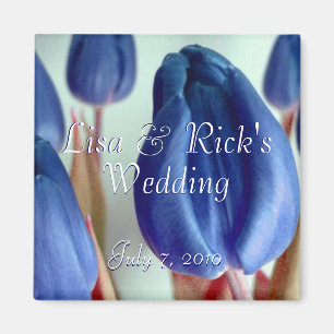 Aimant Tulipes bleues