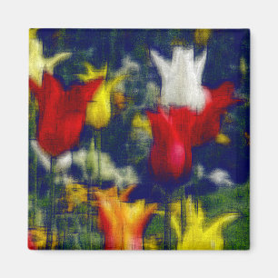 Aimant Tulipes effet numérique de style "impression"