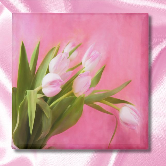 Aimant Tulipes roses jolies (Créateur téléchargé)