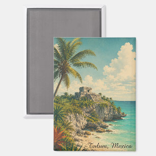 Aimant Tulum Mexique Vintage