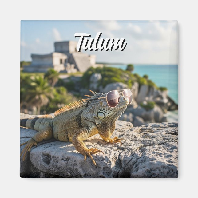Aimant Tulum Mexique Voyage Iguana (Devant)