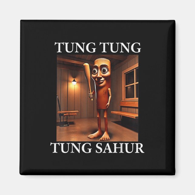 Aimant Tung Tung Tung Sahur Italien Brainrot mème drôle (Devant)