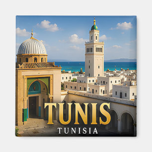 Aimant Tunis Médina et Élégance Méditerranéenne