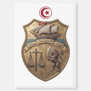 Aimant Tunisie pays blason armoiries symbole emblème drap