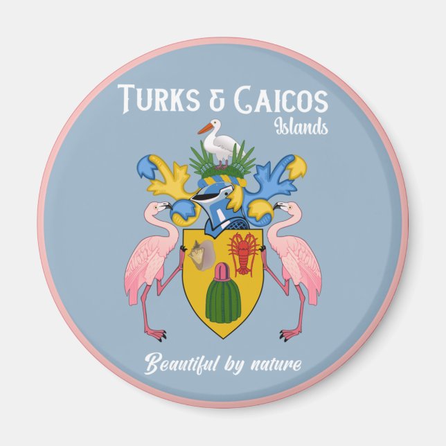 Aimant Turks & Caicos Coat Of Arms (Devant)