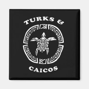 Aimant Turks Et Caïcos Rétro Vintage Tril Tortue Vacances