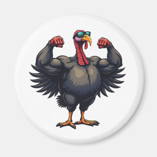 Aimant Turquie Bodybuilding Thanksgiving Day Gym entraîne