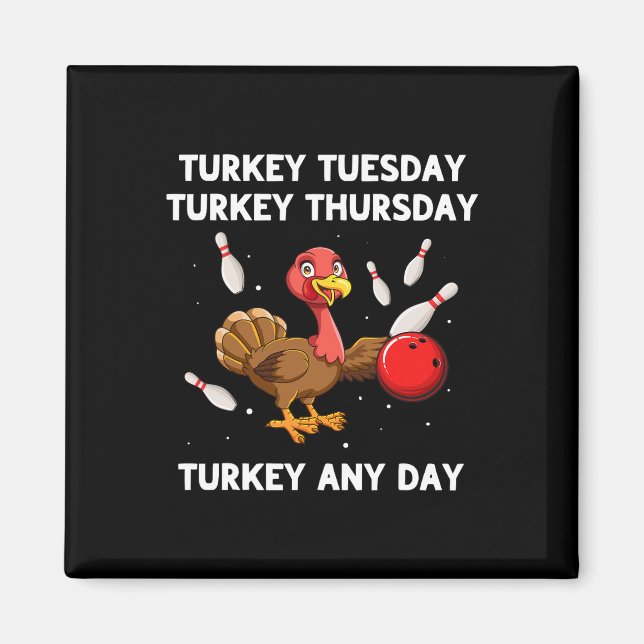 Aimant Turquie Bowling Thanksgiving Bowler Strike Spare B (Devant)