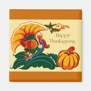 Aimant Turquie et Thanksgiving Citrouille