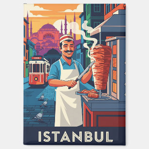 Aimant Turquie Istanbul Kebab Vendeur rue