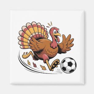 Aimant Turquie Jouer au football Thanksgiving Sport amour
