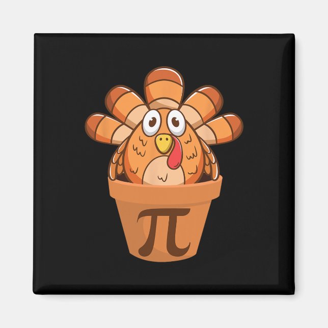 Aimant Turquie Pot Pie Funny Math Thanksgiving Turkey Pot (Devant)