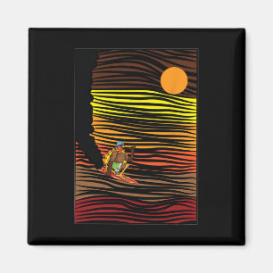 Aimant Turquie Surf Thanksgiving Day Sport Automne Automn