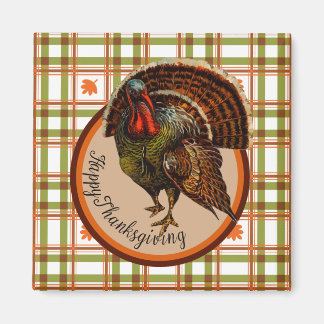 Aimant Turquie Thanksgiving classique sur Plaid Automne