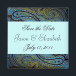 Aimant Turquoise Blue Paisley Peacock Invitations de mari<br><div class="desc">Invitations de mariage en paisley bleu turquoise. Invitations de mariage turquoise bleu paon. invitations de mariage en cachemire bleu turquoise. Invitations de mariage Royal blue paisley. Invitations de mariage indiennes. Invitations de mariage indien Paisley. Invitations de mariage indien de Peacock.</div>