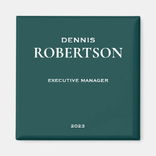 Aimant Turquoise d'entreprise simple personnalisé