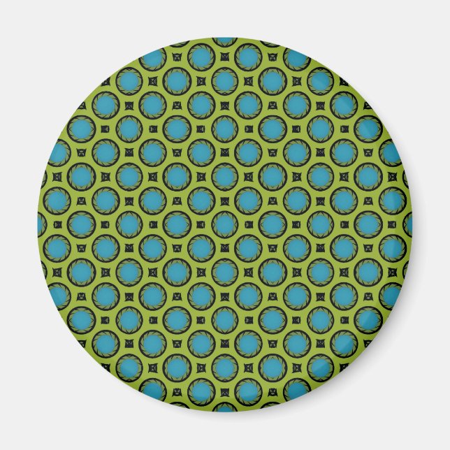 Aimant Turquoise et Jaune (Devant)