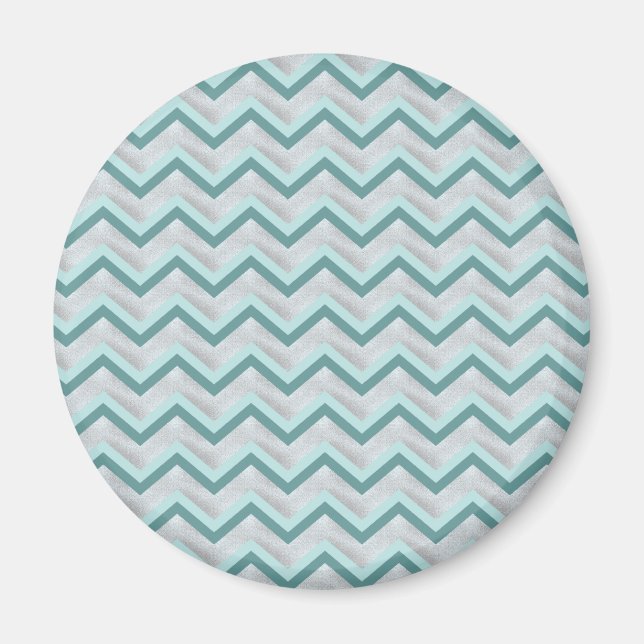 Aimant Turquoise et perles ZigZag (Devant)