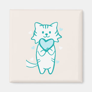 Aimant Turquoise Kitty