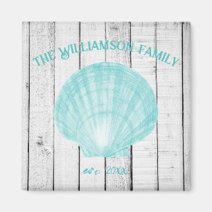 Aimant turquoise Vintage à coque de paille