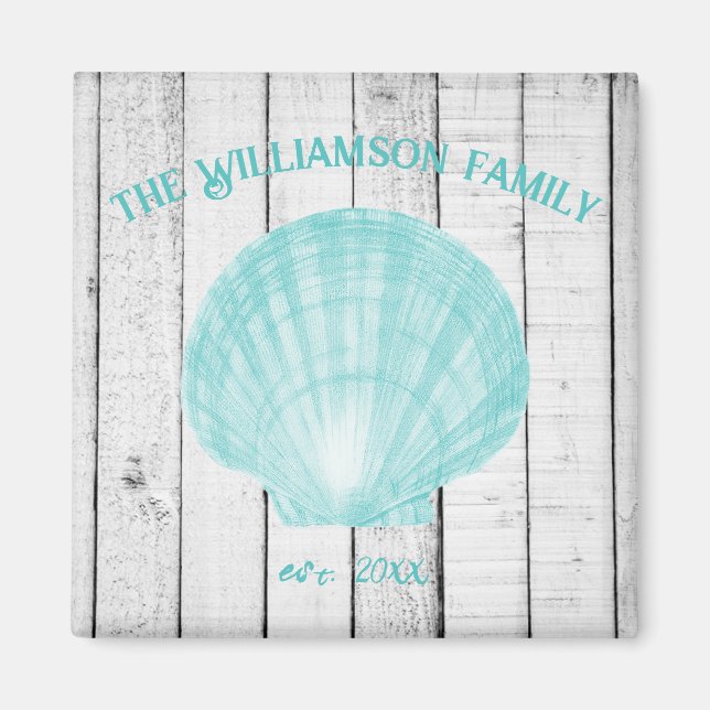 Aimant turquoise Vintage à coque de paille (Devant)