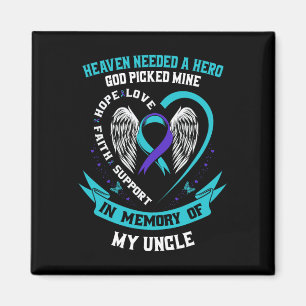 Aimant Turquoise Violet Ruban Suicide Sensibilisation Che
