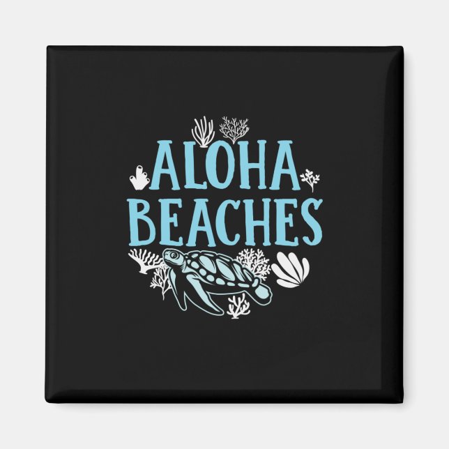 Aimant Turtle Lover | Plages Aloha (Devant)