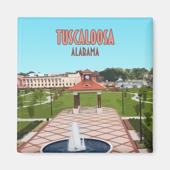 Aimant Tuscaloosa Alabama Downtown (Devant)