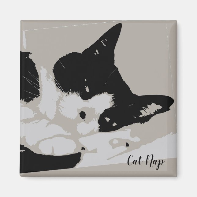 Aimant Tuxedo Cat Nap (Devant)