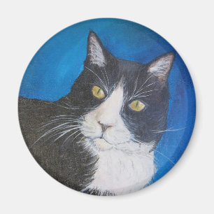 Aimant Tuxedo Cat Pet Art Magnat personnalisé