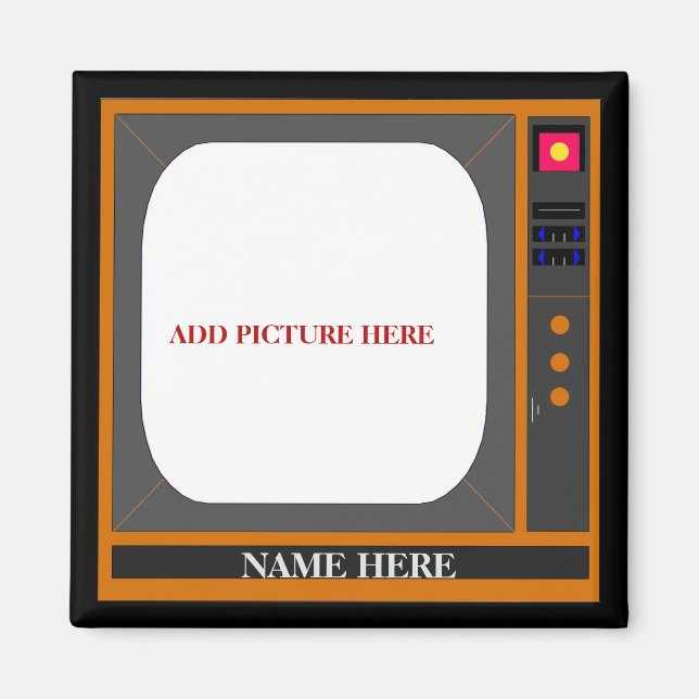 Aimant TV, ordinateur, ajouter le nom et l'image à (Devant)