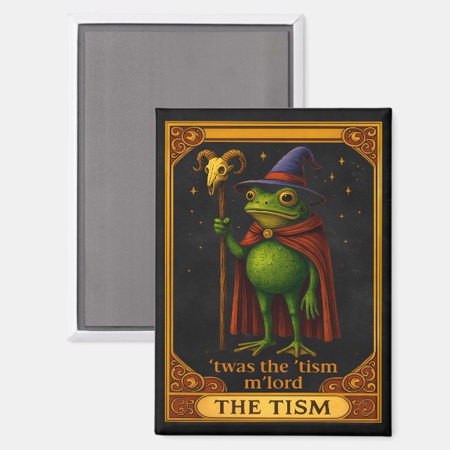 Aimant T'was The 'Tism M'Lord Frog Meme Autism Awareness (Recto/Verso)