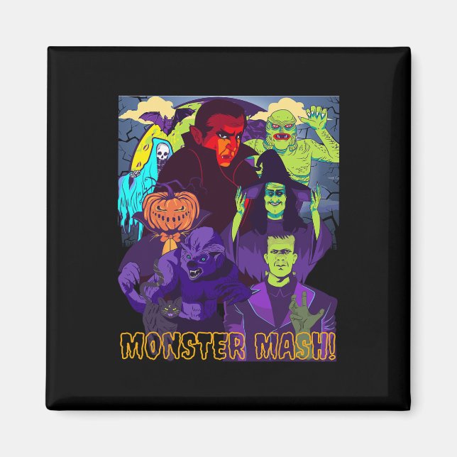 Aimant Twear Tee's Monster Mash Costume d'Halloween Fun M (Devant)